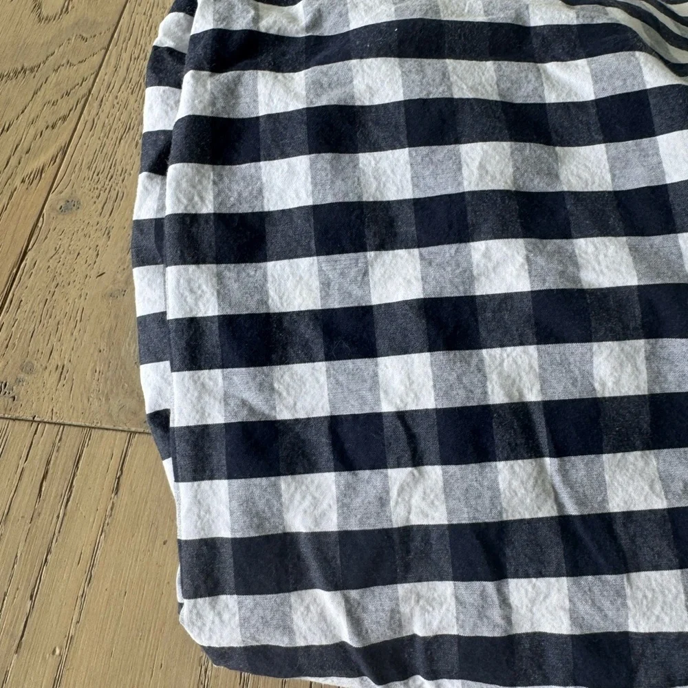 Serena & Lily Navy and White Plaid Fabric